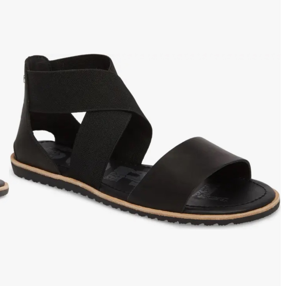 Sorel Ella Sandal size 7.5 Black